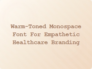 Warm-Toned Monospace Fonts for Empathetic Healthcare Branding